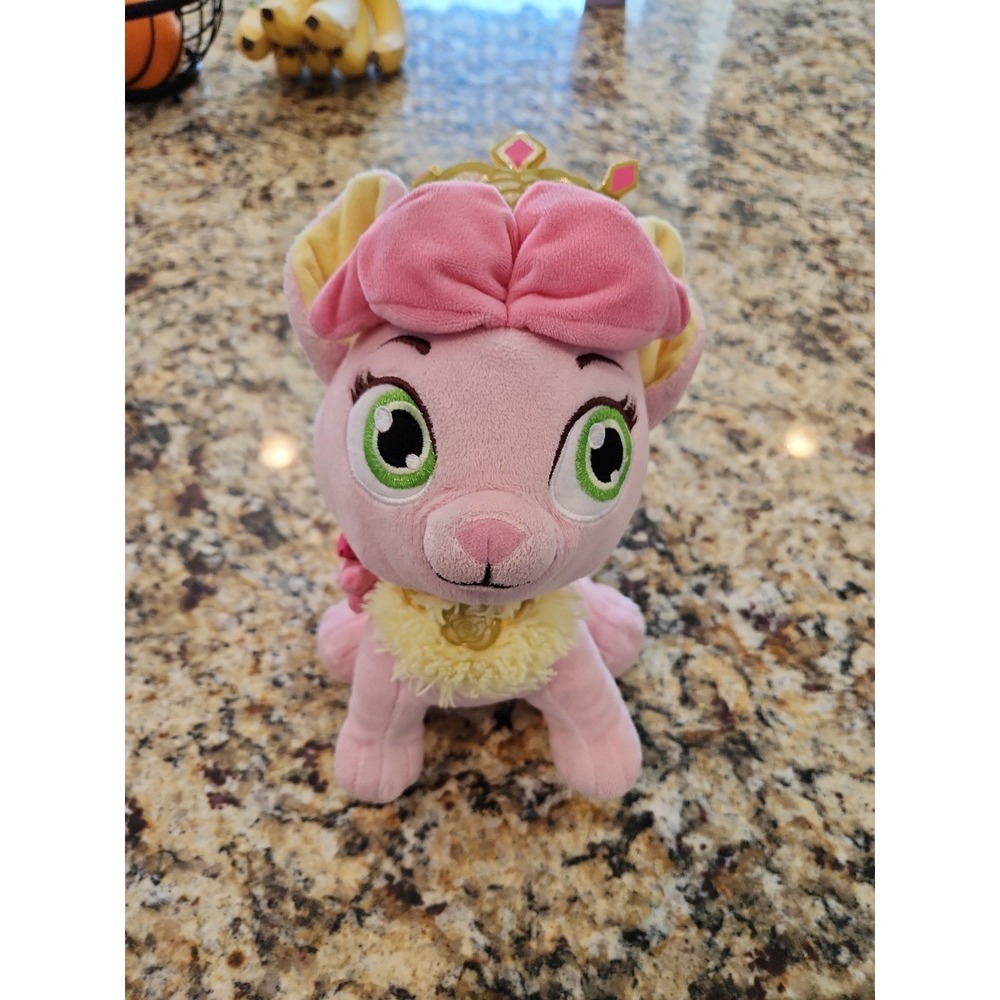 Disney PALACE PETS Whisker Haven Belle's PINK CAT ROUGE 10" Plush STUFFED ANIMAL